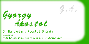 gyorgy apostol business card