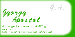 gyorgy apostol business card